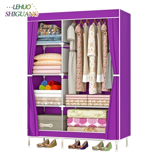 Special Price Simple fashion High foot Wardrobe Non-woven Steel frame reinforcement Standing Storage Organizer Detachable bedroom furniture Special Price Simple fashion High foot Wardrobe Non-woven Steel frame reinforcement Standing Storage Organizer Detachable bedroom furniture