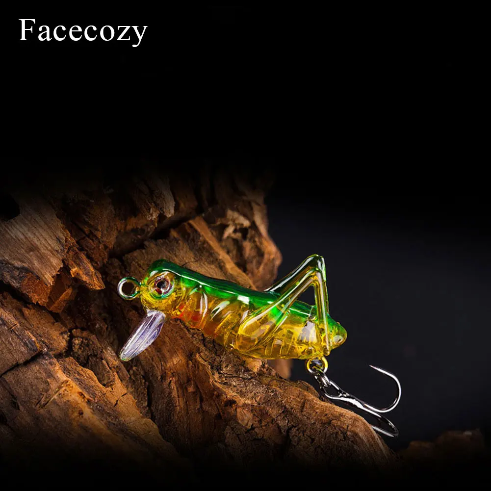

Facecozy Imitation Locust Artificial Bait Fishing Lures 1Pc Floating Type Swimbait Crankbait Suitable for Many Fingerlings