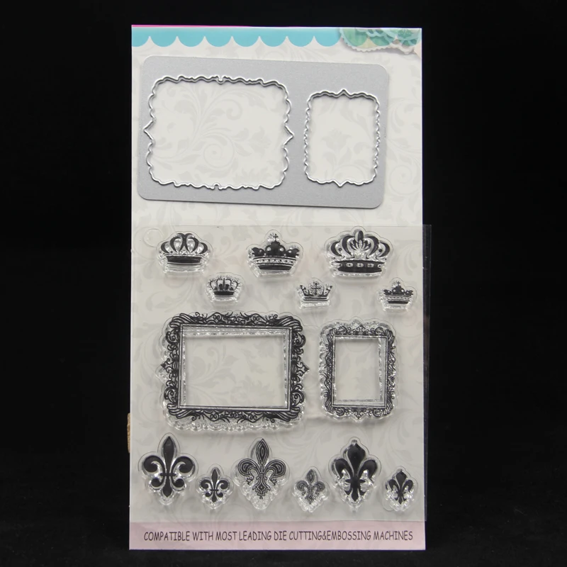 

ZFPARTY New Transparent Clear Silicone Stamp and Cutting Die set for DIY scrapbooking/photo album Decorative card making