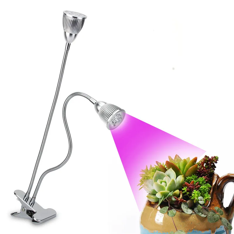 

Dual Head LED Grow Lamp Premium 10W Desk Clip LED Plant Lighting with 360 Swivel Flexible Gooseneck For Indoor Home Office Plant