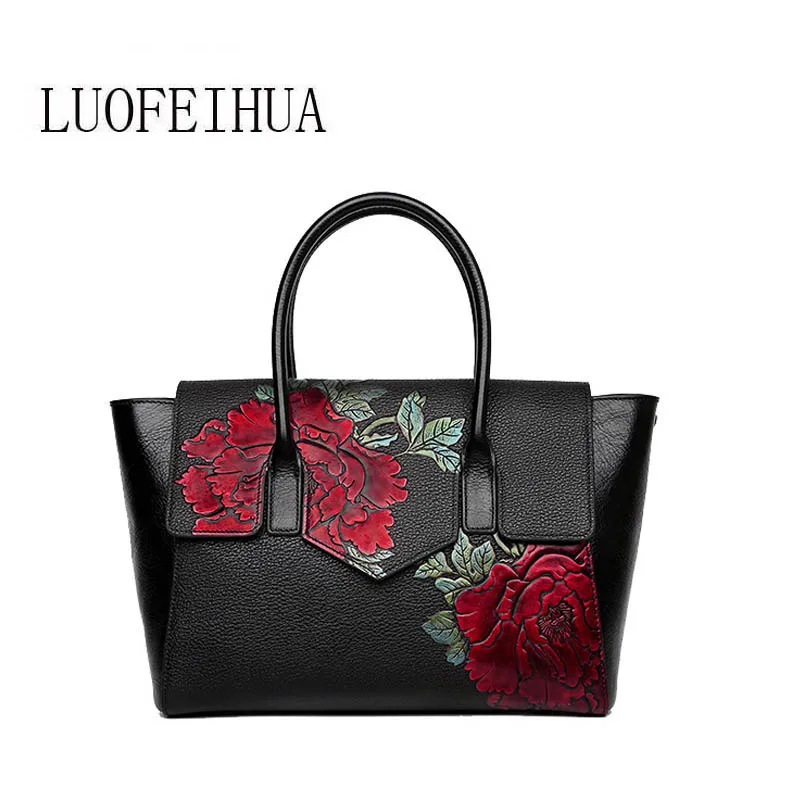 

Genuine Leather women bags for women 2019 new luxury retro embossed handbag brand bag female bag female designer bag
