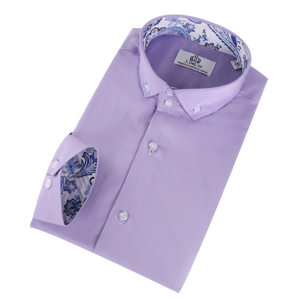 cotton dress shirts bright purple color 
