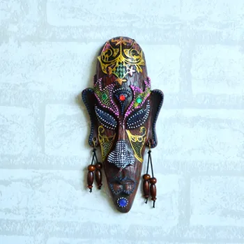 

African Facebook Retro Resin Wall Hangings Creative Beauty Characters Mask Craftwork Pendant Home Wall Art Decorations X1195