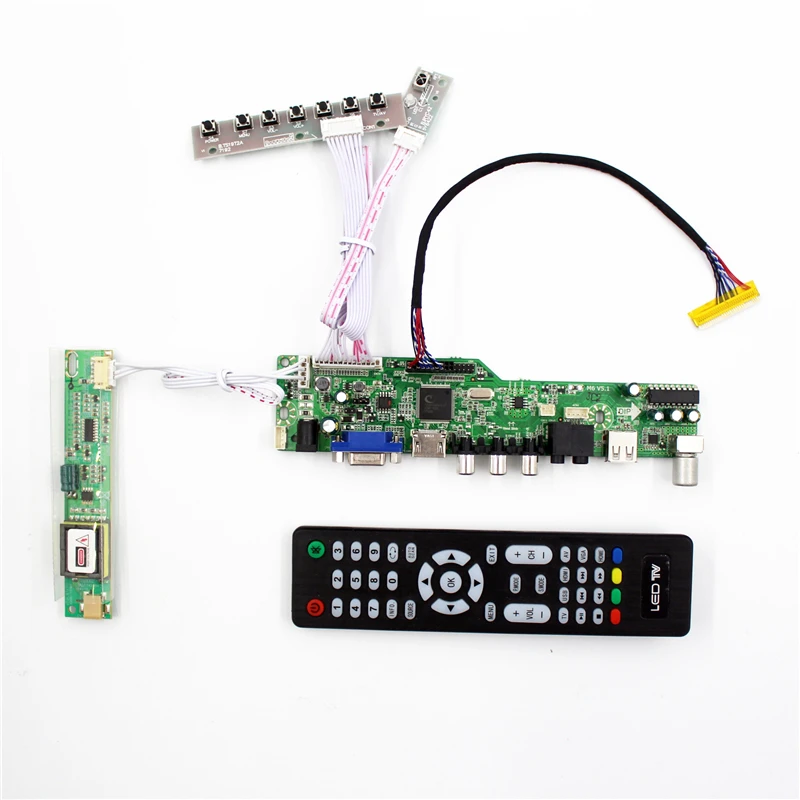 

Плата ЖК-контроллера для телевизора B154EW01 B154EW02 B154EW03 B154EW04 B154EW08 1280x800 CCFL LVDS TFT LCD, USB аудио, совместимая с HDMI