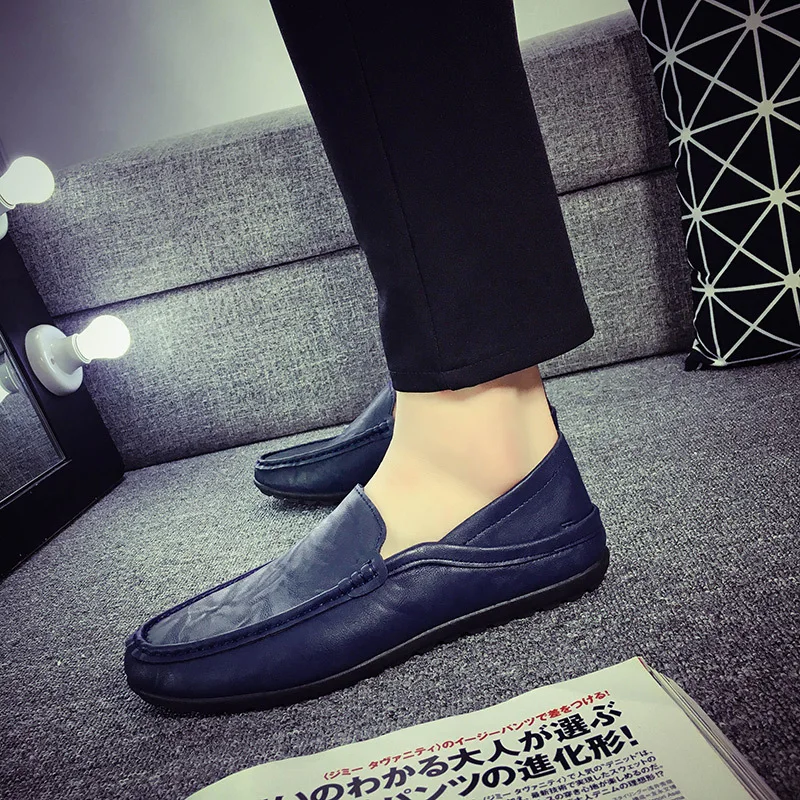 Size 36-44- Men's Shoes- Fashion Brand Men's Love Shoes- Spring Autumn- Soft Shoes Men's Leather -Walking Shoes- Leisure Driving Men's Flats (5)