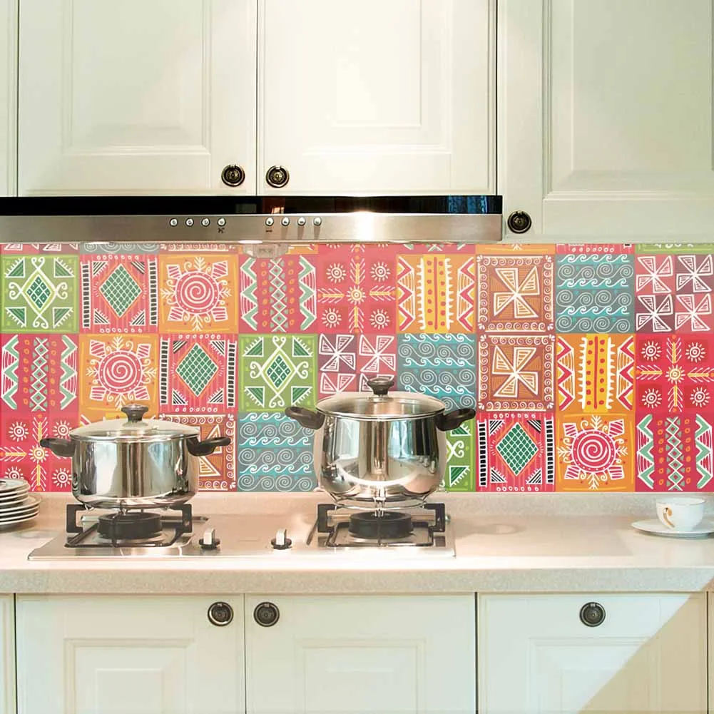 New 1 Roll Retro Tile Stickers Kitchen Waterproof Wall Stickers Bathroom Self Adhesive DIY Wall Decals XOA88 New 1 Roll Retro Tile Stickers Kitchen Waterproof Wall Stickers Bathroom Self Adhesive DIY Wall Decals XOA88