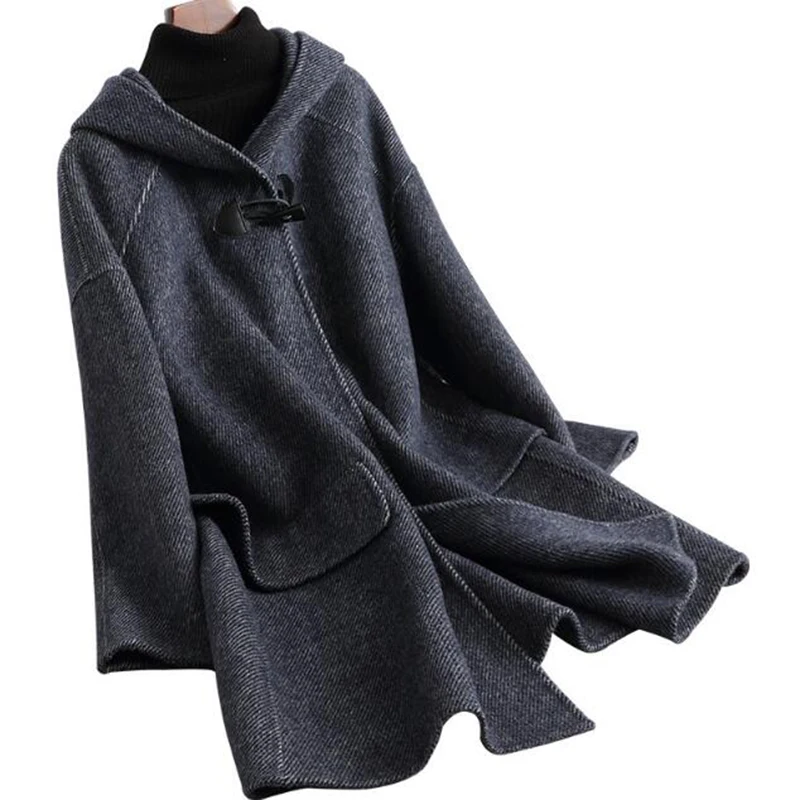 2018 Fashion Winter Double Side Wool Coat Jacket Women