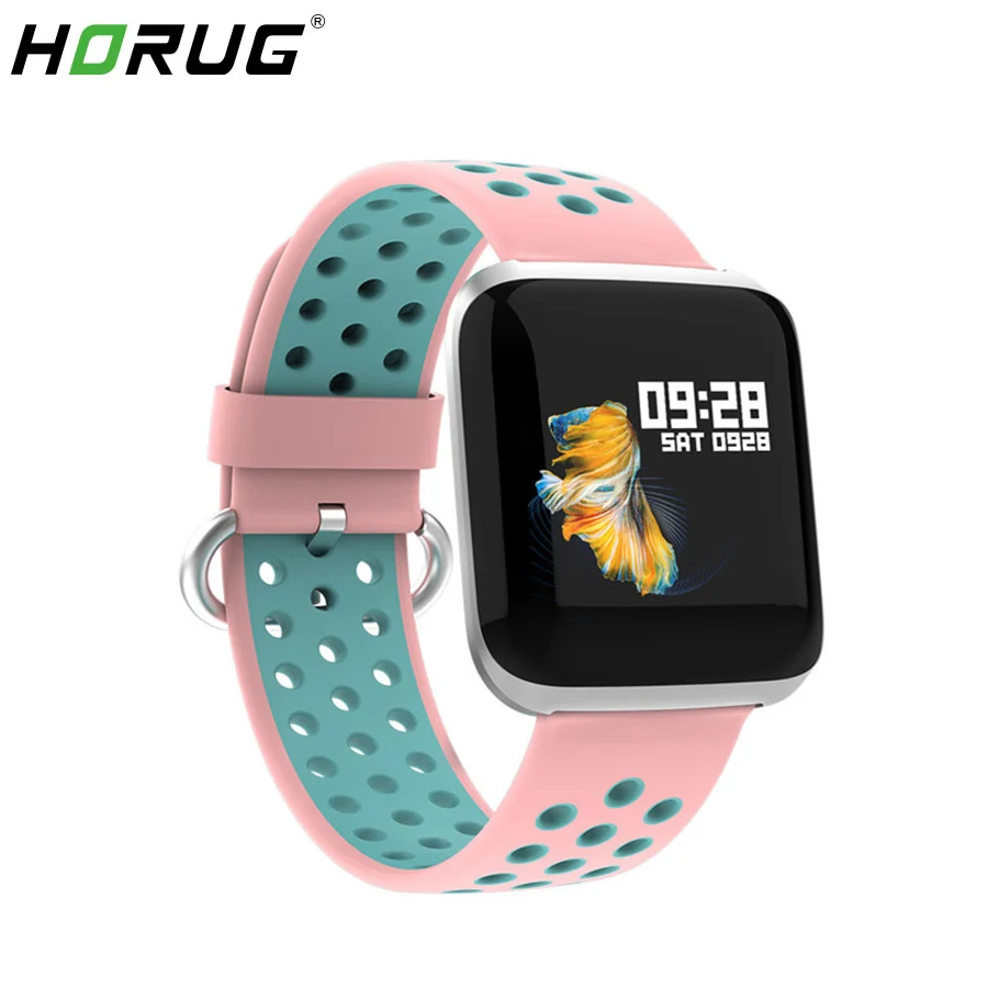 

HORUG Women Sport Smart Watch Waterproof Smart Bracelet Pedometer Fitness Tracker Heart Rate Women Watch Clock For Android iOS