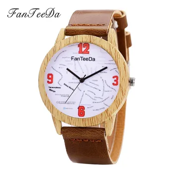 

Luxury watch men Fashion Leather Band Analog Quartz Round Case Wrist Watch hook Buckle Acrylic Dial Window high quality 0516