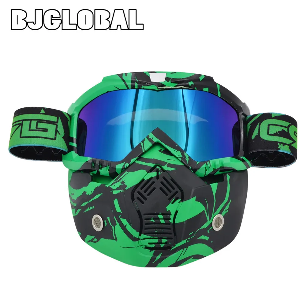 BJGLOBAL Man Woman Motorcycle Goggles Motocross Camouflage Goggles Helmet Glasses Windproof off Road Motocross Mask Glasses