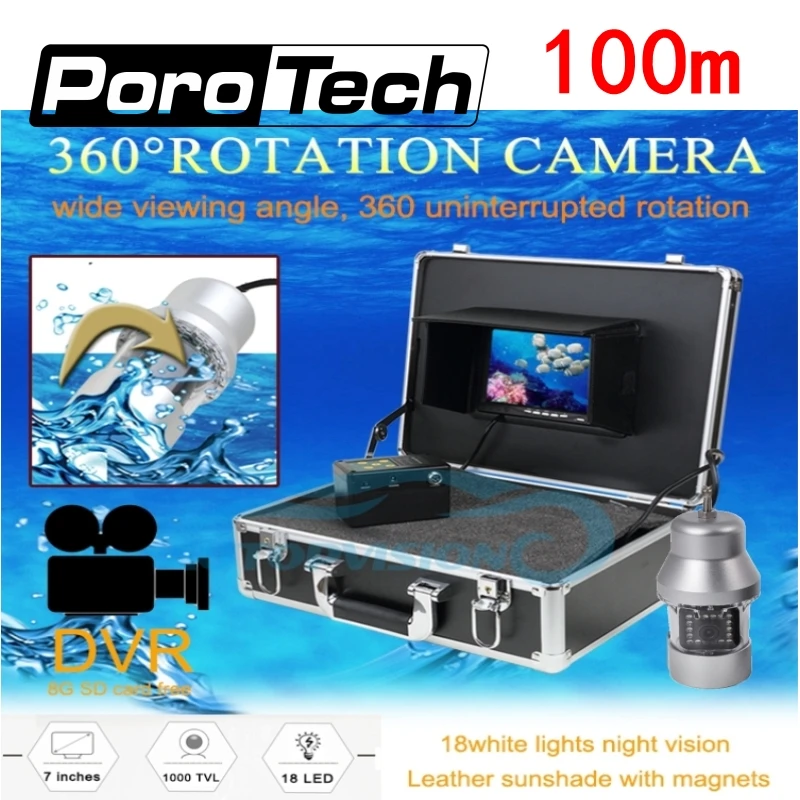 Подводная камера F08 с ЖК дисплеем 7 дюймов 100 ТВЛ 360 градусов|kit kits|kit camerakit 10 |