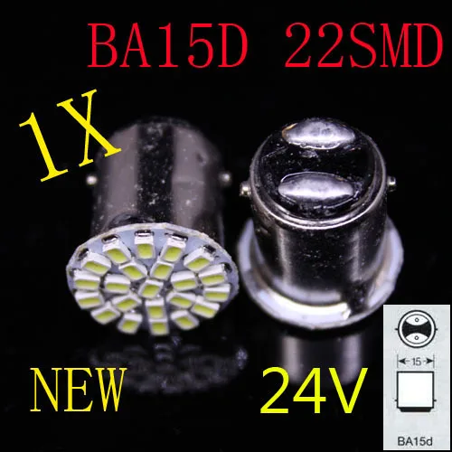 2014 new 1X 24v BA15D 1157 Moto 22 SMD Car LED Br...