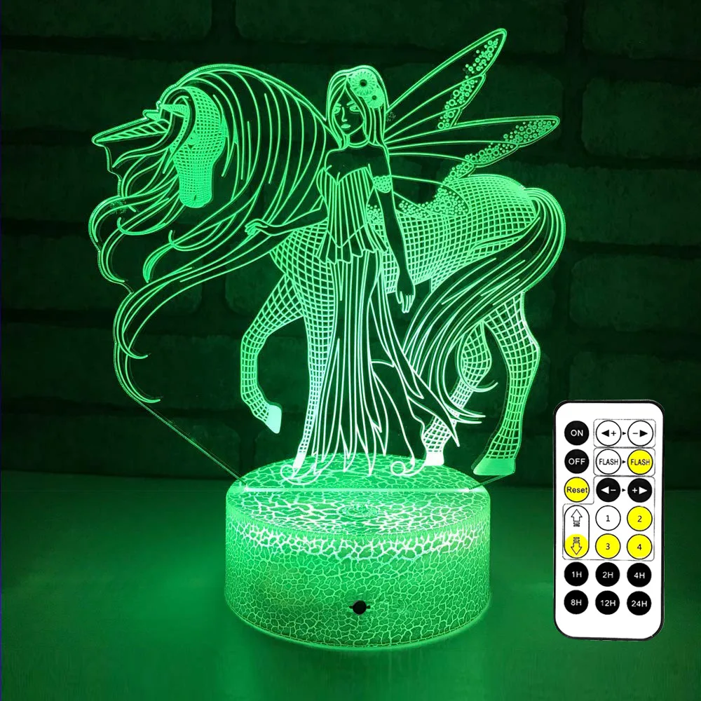 11 Стиль Единорог вечеринка 3D LED Настольная лампа 7 цветов Изменение ночник Bluetooth