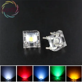

5MM Piranha Super Flux LED 20 EACH White Red Blue Green Yellow Leds kit 4 Pin Dome Wide Angle Light Lamp For Car Light=100pcs