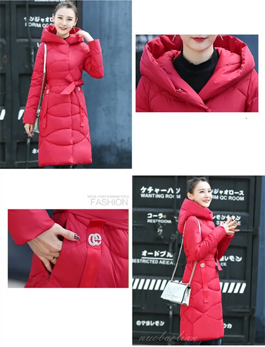  Medium Long Cotton Clothing Winter Jacket Women Slim Fit Female Jacket Redk Jacket Women parka Winter Woman Coats 2018 M -2XL (36)