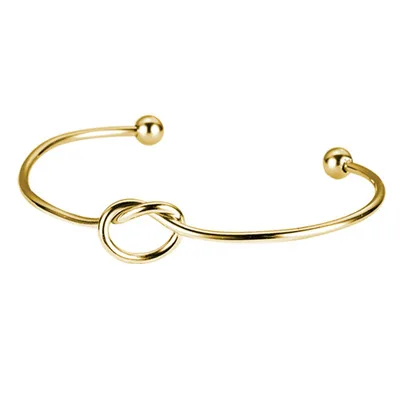 MYLONGINGCHARM 10pcs Knot Bracelet Stainless Steel Adjustable Basic Bangle Wired Knot Bracelet M0393