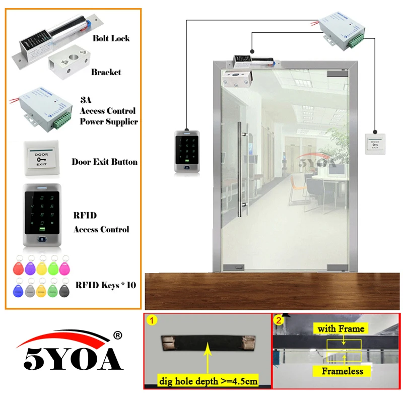 Железная Водонепроницаемая RFID система контроля доступа, умный дверной замок, безопасный комплект, электронный Открыватель ворот, домашний гаражный набор, электро-магнитный