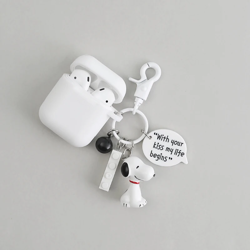 

Cute Decorative Silicone Case for Apple Airpods Bluetooth Earphone Air Pods Accessories Protective Cover With Cartoon Key Ring
