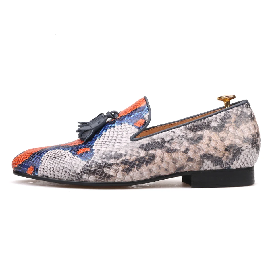 Marque Chaussures Partie Vache Cuir Serpent Motif Habillées Hommes Et Piergitar Mocassins Gland Multi 2019 En Mariage Décontractées De LVqSzGpUMj