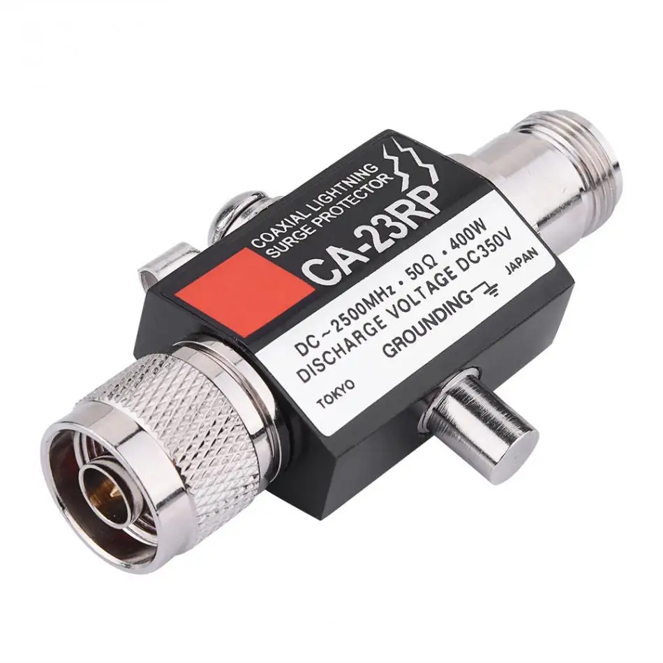 Lightning Arrestor N Male Plug to N Female Coaxial 0-2.5GHZ 400W CA-23RP 50ohm DC-2500MHz N Connector 400W Protector Arrester - Famidy.com