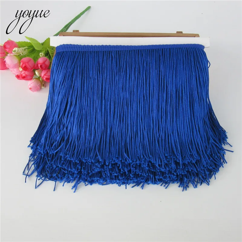 YOYUE полиэстер 10 ярдов 15 см широкая кисточка кружевная бахрома отделка diy бахрома для пошив одежды бахромой Ремесло 31 Цвета - Цвет: Royal blue