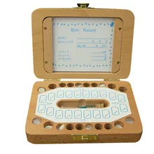 Детская коробка для зубов, деревянный органайзер для молочных зубов, для хранения мальчиков и девочек, сувенирный чехол, креативный детский органайзер для зубов для детей#35