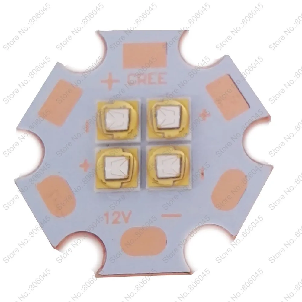 10 шт. 3 в 7 в 14 в 4 чипа 10 Вт LG3535 Высокая мощность УФ ультрафиолетовый 380nm-385nm светодиодный излучатель 120 градусов угол обзора на 20 мм Медь PCB