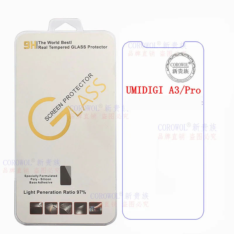 Высокое качество 9H Премиум Закаленное стекло для UMIDIGI Z2 PRO A3 S3 Pro F1 ONE MAX Защитная пленка для экрана телефона - Цвет: For UMIDIGI A3 PRO