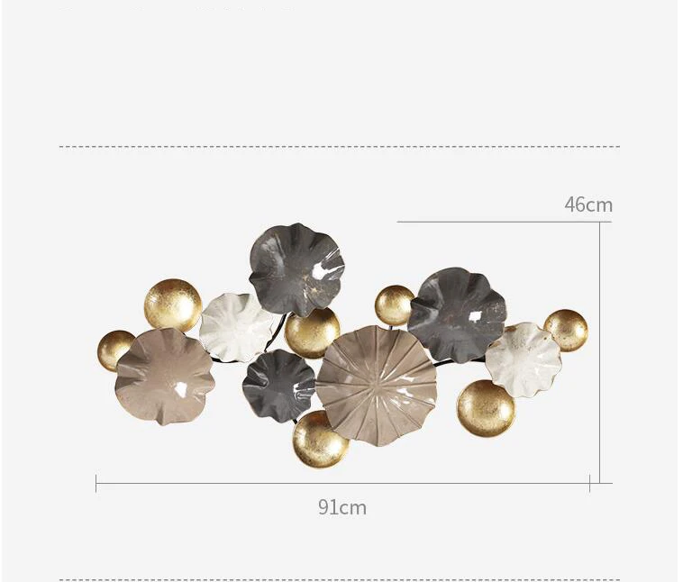 Китайский кованый лист лотоса настенная Фреска Подвеска для дома гостиной настенные подвесные украшения для ресторана Настенная Наклейка Ремесло Декор