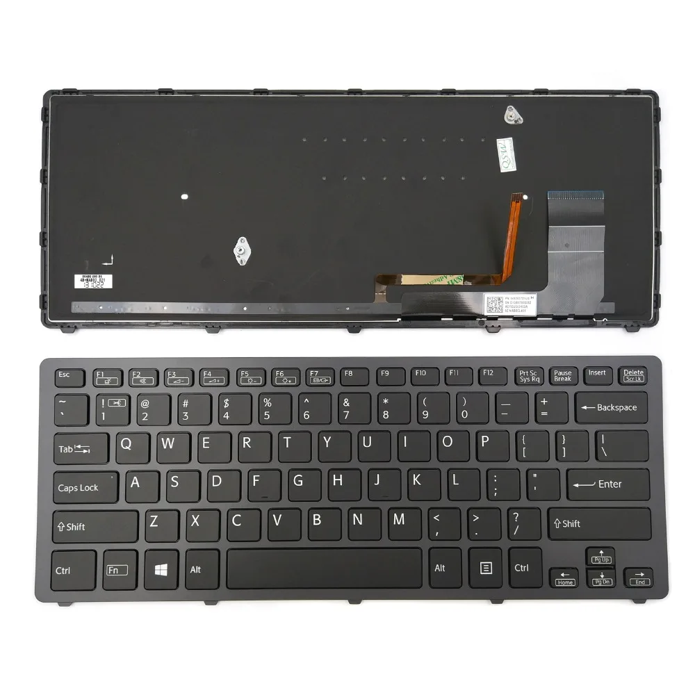 Новая клавиатура для ноутбука для sony VAIO SVF14N18ST SVF14N190X SVF14N1A4E SVF14N1A4R SVF14N1B4E SVF14N1B4R черный с подсветкой