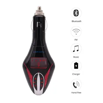 

1.44'' Car Kit Player with Bluetooth Handsfree function FM Transmitter MP3 Player support USB/SD Aux Red Light Remote Control