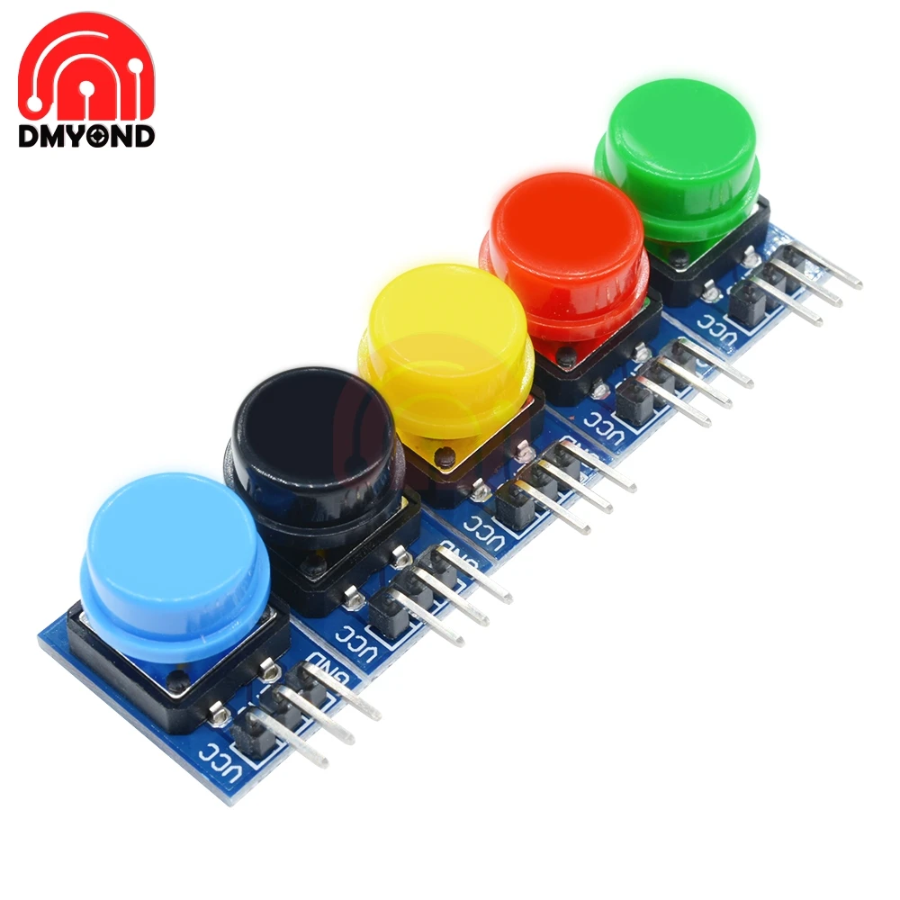 

10pcs 12*12 Big Key Big Button Module Light Touch Switch Module 12X12MM with Hat High Level Output 12x12