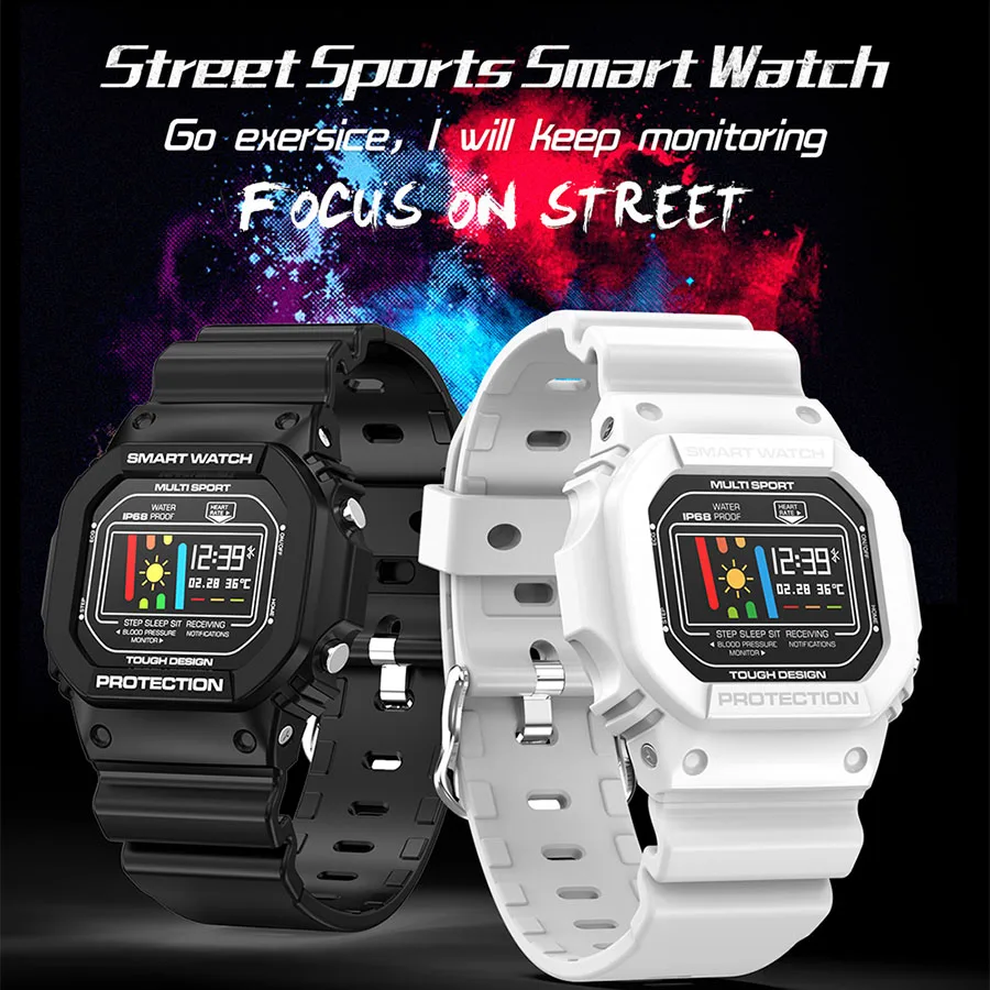 

Smart Watch Men Waterproof IP68 Blood Pressure Smartwatch Women Android Fitness Tracker Smart Watch Heartrate for IOS Android