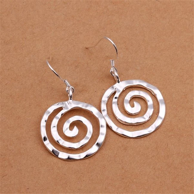 

KN-E353 Wholesale silver plated earrings for woman man's Factory price 925 free shipping fashion jewelry Earrings /bgxajyea