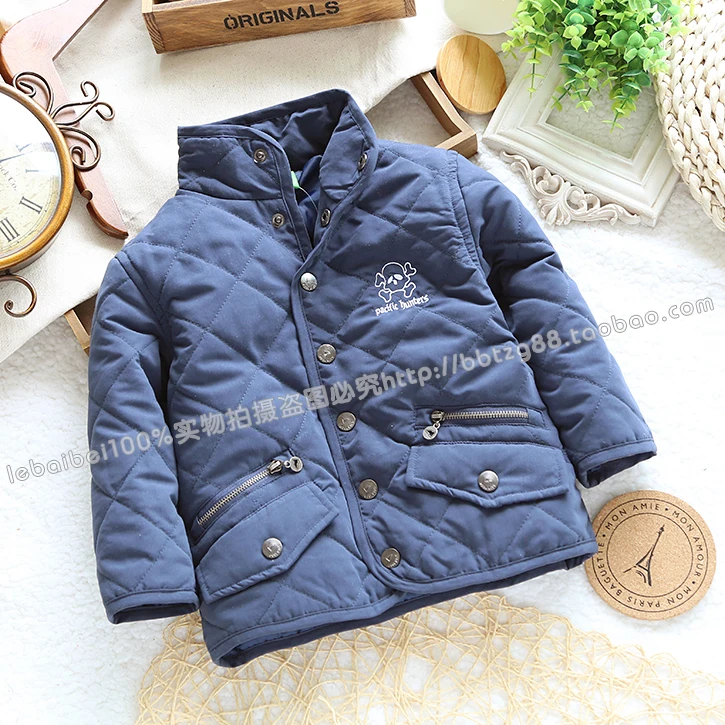 

Free shipping Retail new 2015 baby autumn winter jackets for boys cotton padded coat children's outerwear kids wadded jacket