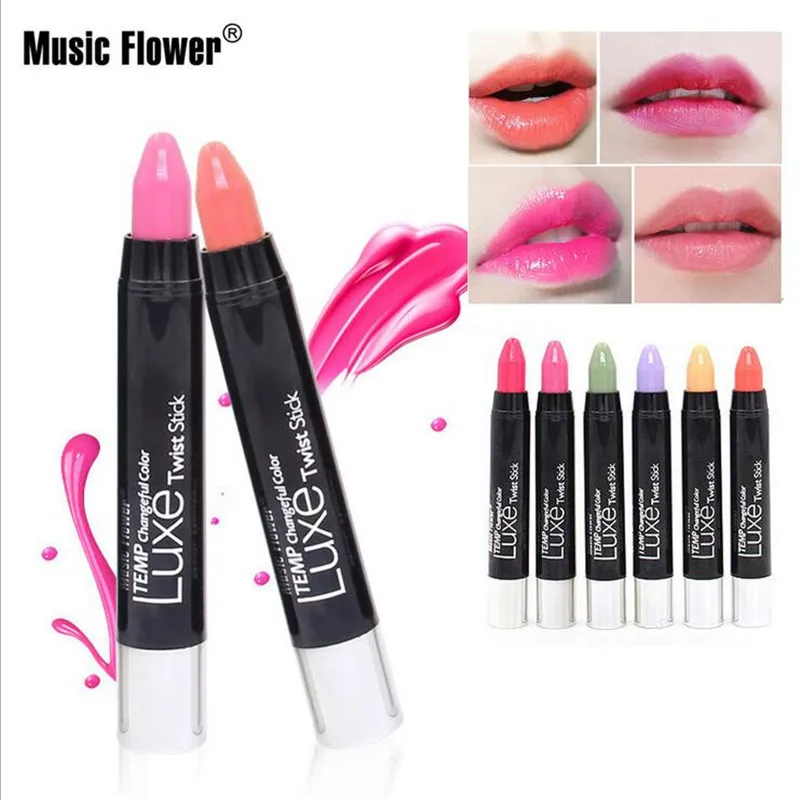 

Fexport Music Flower Nutritious Lip Balm Long-Lasting Change Color Lipstick Lasting Moisturizing Lip Balm Makeup Lip Care Beauty