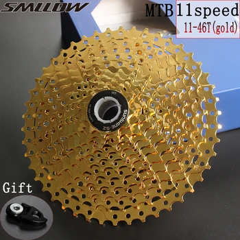 

SUNSHINE-SZ 11s 46T SL L Gold MTB Mountain Bike Bicycle Parts 11 11v 22s 11 Speed Freewheel Cassette for XT K7 X1 X01 GX