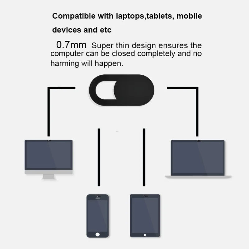 Крышка веб-камеры ультра-тонкий затвор магнит скользящая пластиковая крышка камеры Универсальный ноутбук камера для iPad мобильный телефон камера Pad PC