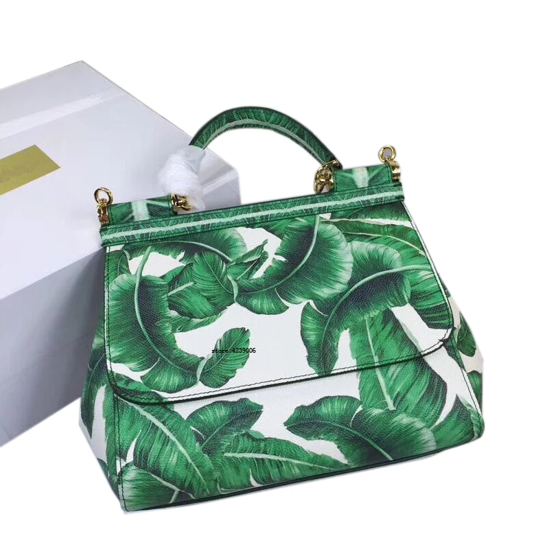

New Ladies Genuine Leather Bag For Women Green Luxury Handbag Female Embossed Messenger Bag Brand Totes Bolsa Feminina Pearl Bag