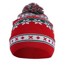 1 шт. Мужская и женская теплая вязаная шапка с помпоном Снежинка мешковатая зимняя вязаная шапка зимняя шапка Рождественская шапка аксессуары для одежды