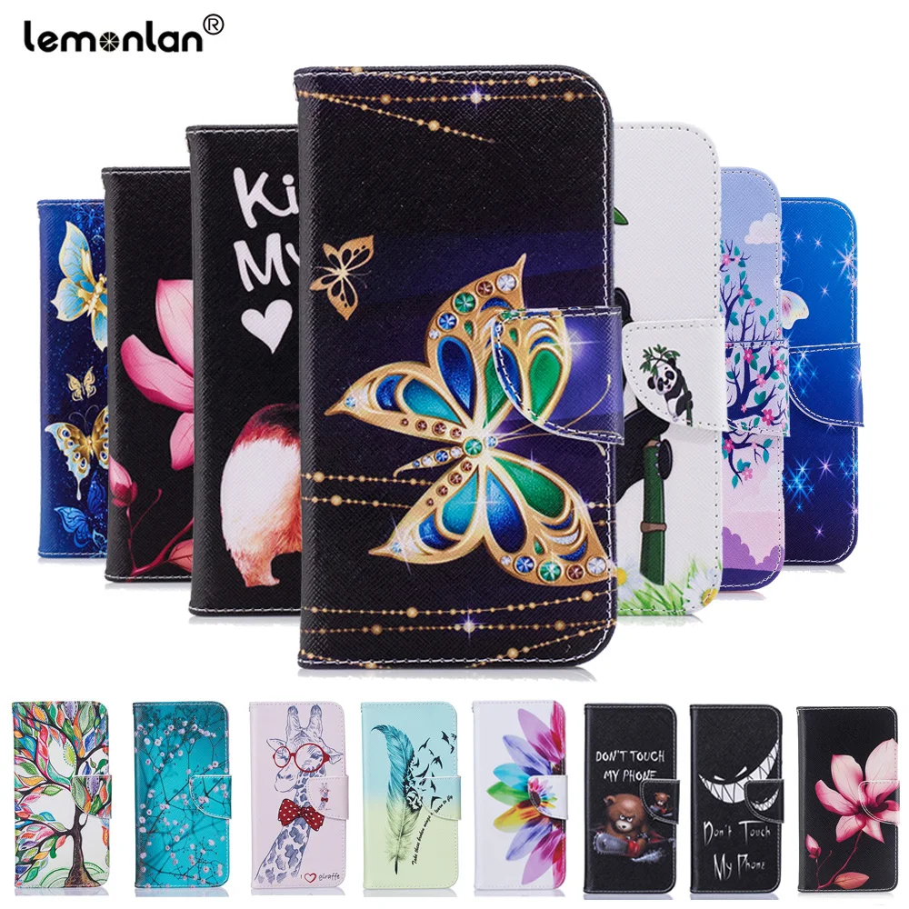 

Lemonlan Luxury PU Leather Flip Case for Huawei P20 lite P 20 Cartoon Cute Wallet Phone Bags Cases for Huawei P20 Cover Coque