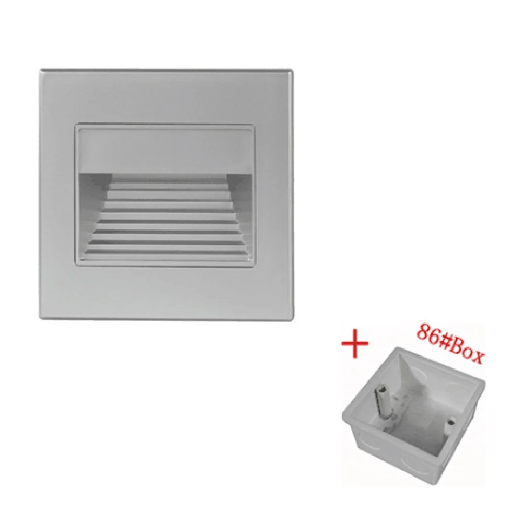 thumbnail image 1 of Lámpara de pared empotrada con luz LED para escaleras SANDIY, luces de noche para interiores, para decoración de escaleras, balcones, cocinas, luces para pies, luminaria blanca de 110 V/220 V, 1 of 5