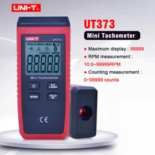 UNI-T Mini Tachometer UT373 Digital Laser Tachometer NonContact Tachometer Measure Range10-99999RPM Odometer Km/h with Backlight uni t ut373 handheld lcd digital tachometer speedometer tach meter measuring rang 0 99999 count