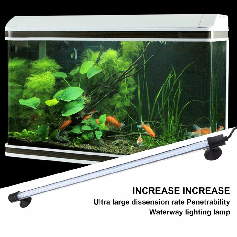 61 LED Aquarium Submersible Lamp Aquarium Fish Tank Plant DC 12V LED Light Waterproof IP68 Bar Lamp Fish Tank Light