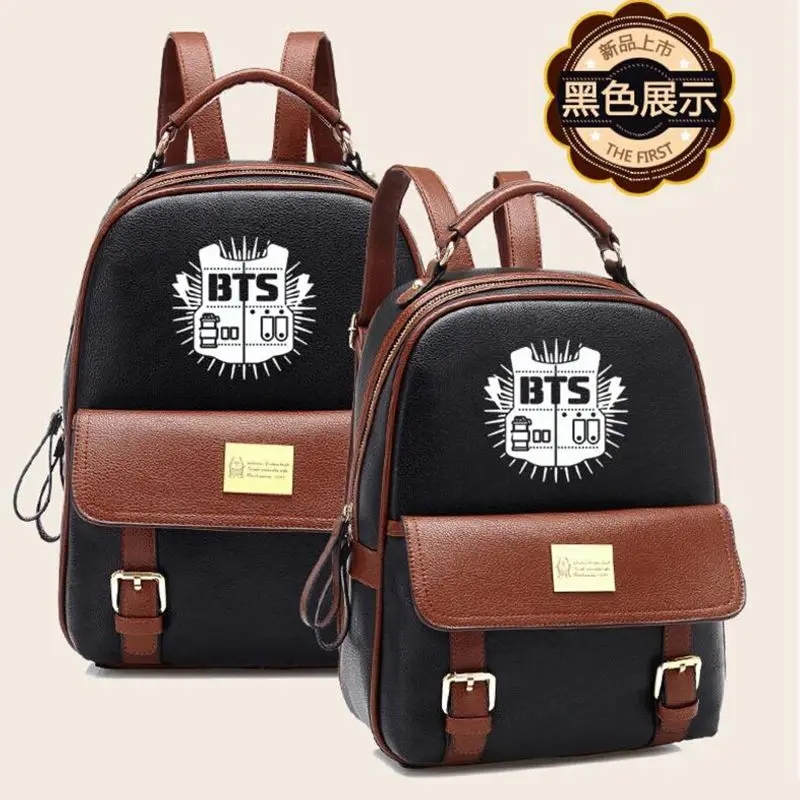 2017 HOT fashion Bangtan Boys knapsack New kpop star goods BTS PU