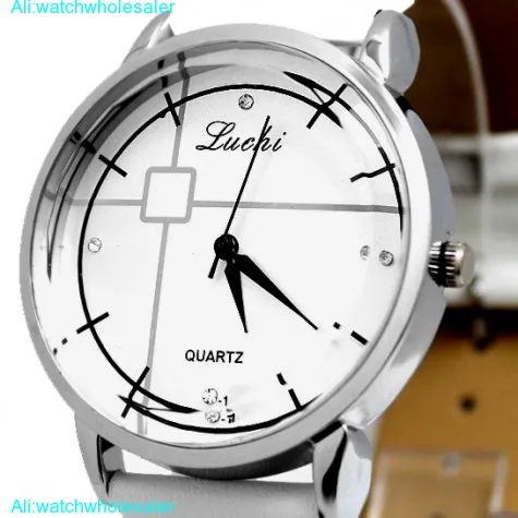 FW824B New White Dial White Band PNP Shiny Silver Watchcase Ladies Fashion Watch
