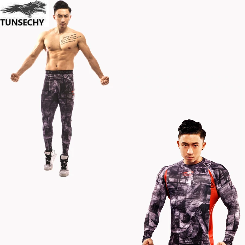 TUNSECHY winter Top quality New thermal underwear men underwear compression quick drying thermo underwear men Long Johns