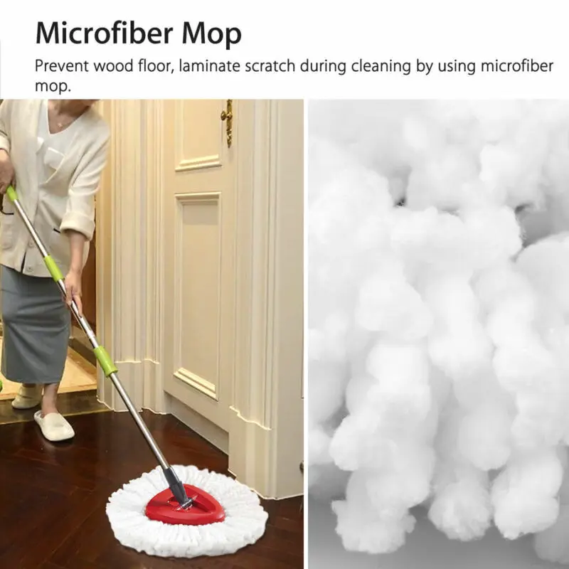 360 degress Spin Mops Head Replacement Heads Easy to Clean Rotate Shape Wring for Vileda O-Cedar Mops For Home
