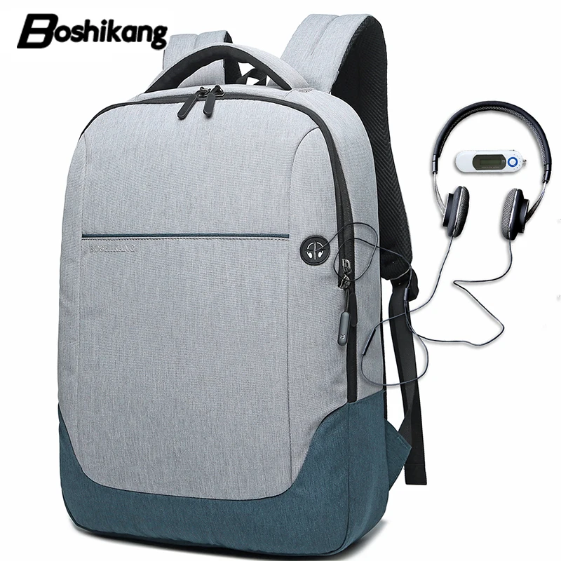 Boshikang Men School Bag Backpack Trend Student Fashion Travel Bag Male