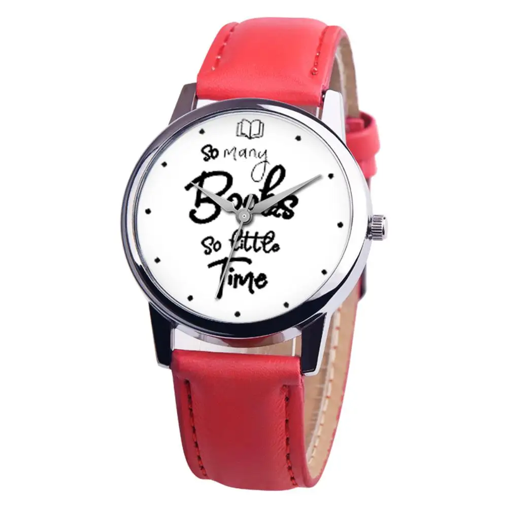 

So Many Books So Little Time Lovers Faux Leather Quartz Wrist Watch Clock Gift